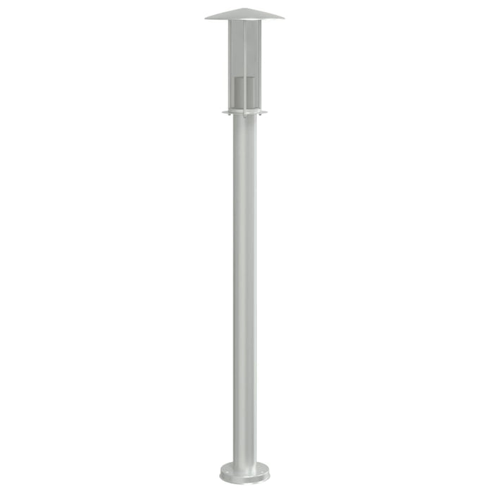 Lampade da Terra per Esterni 3 pz Argento 100cm in Acciaio Inox