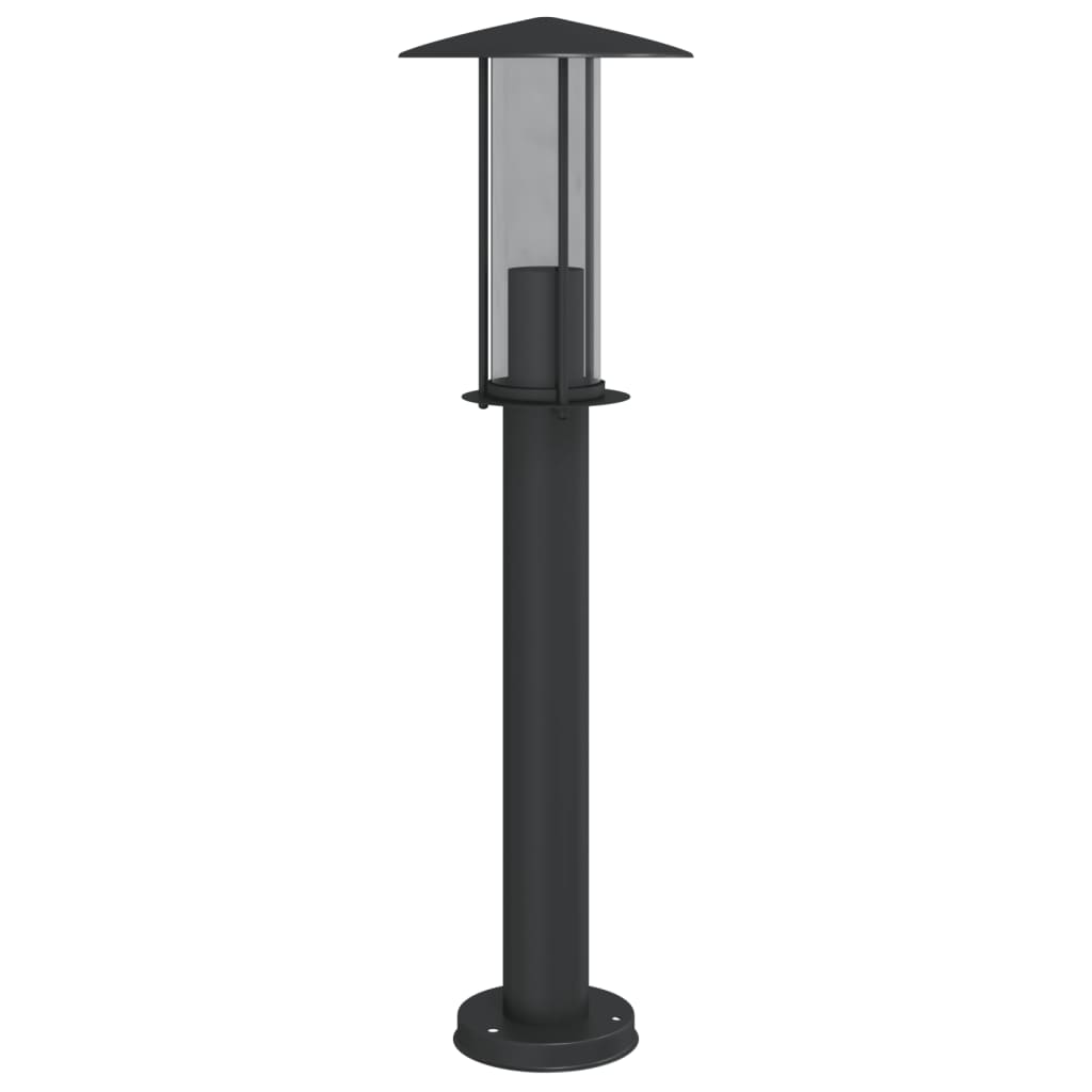 vidaXL Lampade da Terra per Esterni 3 pz Nere 60 cm in Acciaio Inox