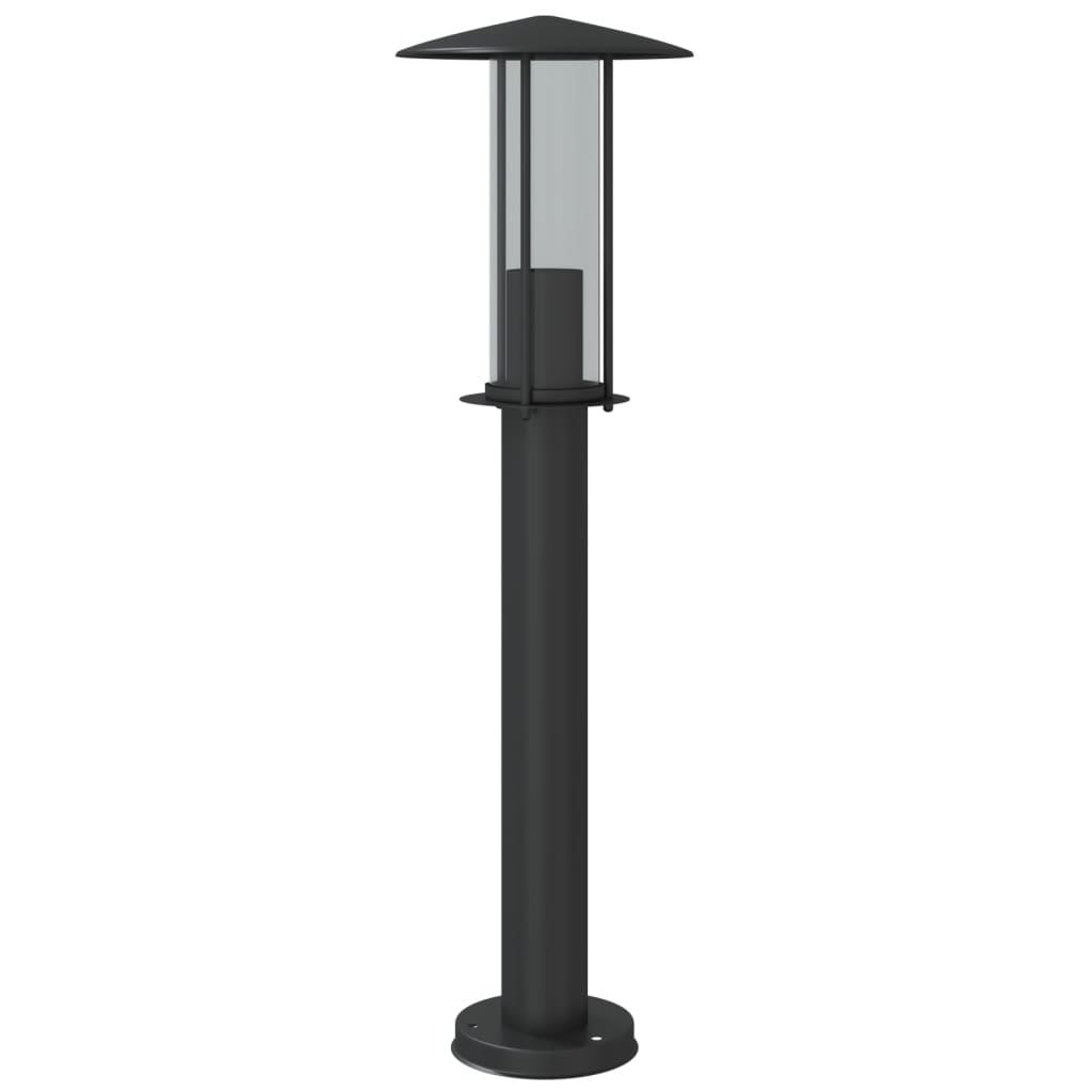 vidaXL Lampade da Terra per Esterni 3 pz Nere 60 cm in Acciaio Inox