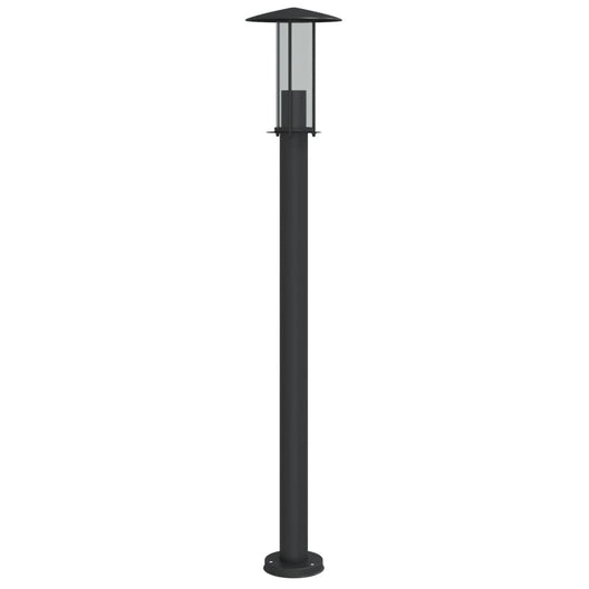 Lampada da terra per esterno 100 cm acciaio inox nero 02_0042503