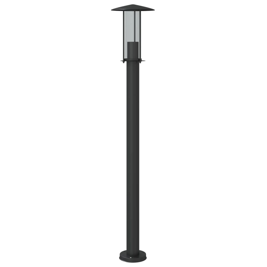 vidaXL Lampade da Terra per Esterni 3 pz Nere 100 cm in Acciaio Inox