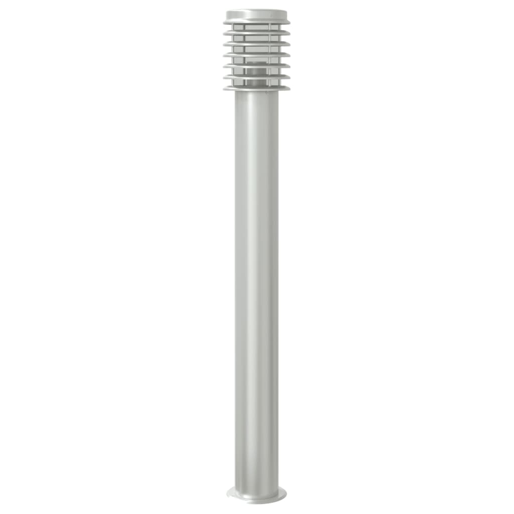 Lampade da terra per esterno 3 pz argento 110 cm acciaio inox Argento 02_0042556