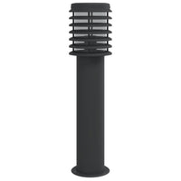 vidaXL Lampada da Terra per Esterni Nera 60 cm in Acciaio Inox