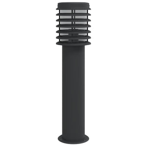 vidaXL Lampada da Terra per Esterni Nera 60 cm in Acciaio Inox