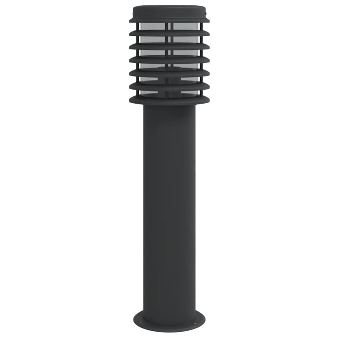 vidaXL Lampada da Terra per Esterni Nera 60 cm in Acciaio Inox