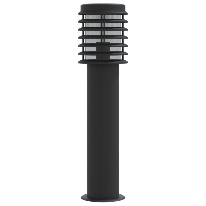 vidaXL Lampada da Terra per Esterni Nera 60 cm in Acciaio Inox