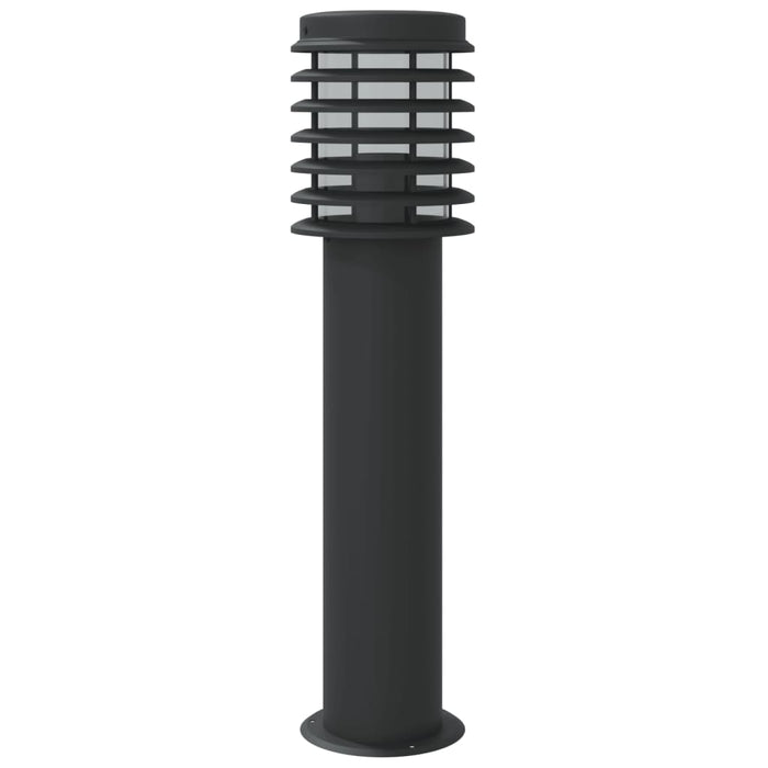vidaXL Lampada da Terra per Esterni Nera 60 cm in Acciaio Inox