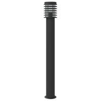 vidaXL Lampada da Terra per Esterni Argento 110 cm in Acciaio Inox