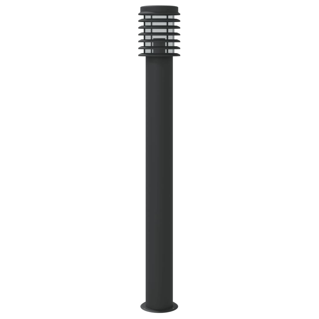 Lampade da terra per esterno 3 pz 110 cm acciaio inox nero 02_0042546