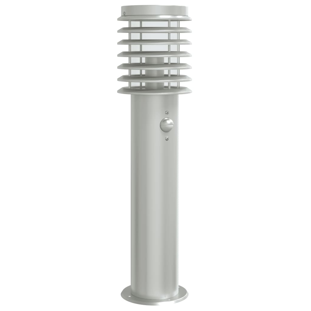 Lampada da terra per esterni con sensore argento in acciaio inox Silver 02_0042526