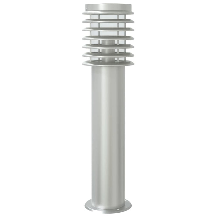 Lampada da terra per esterni con sensore argento in acciaio inox Silver 02_0042526