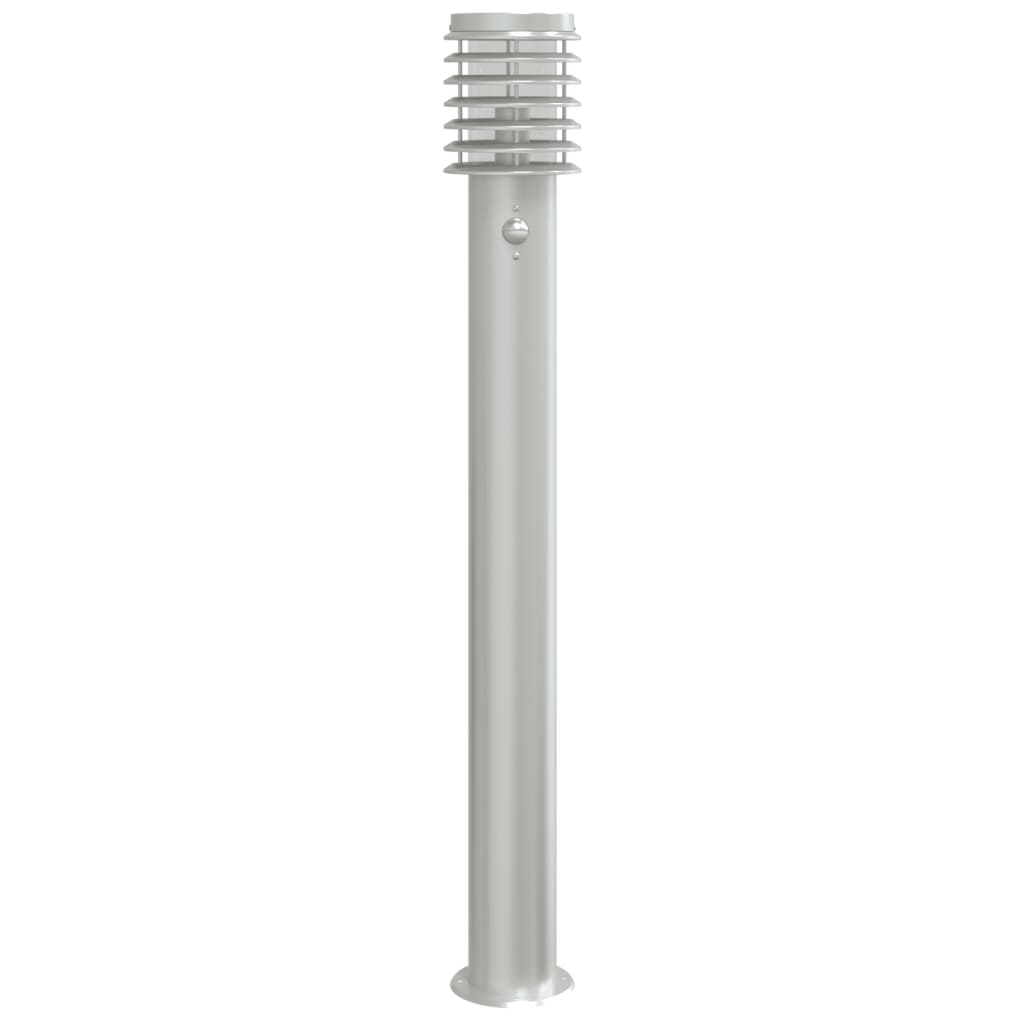 Lampada da terra per esterni con sensore argento in acciaio inox Silver 02_0042525