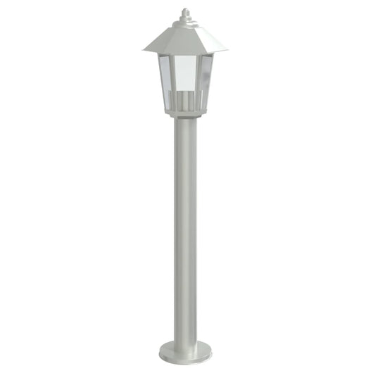 Lampada da Terra per Esterni Argento 80 cm in Acciaio Inox 4006381