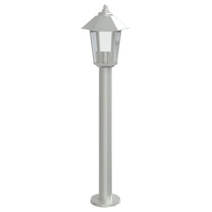 vidaXL Lampada da Terra per Esterni Argento 80 cm in Acciaio Inox