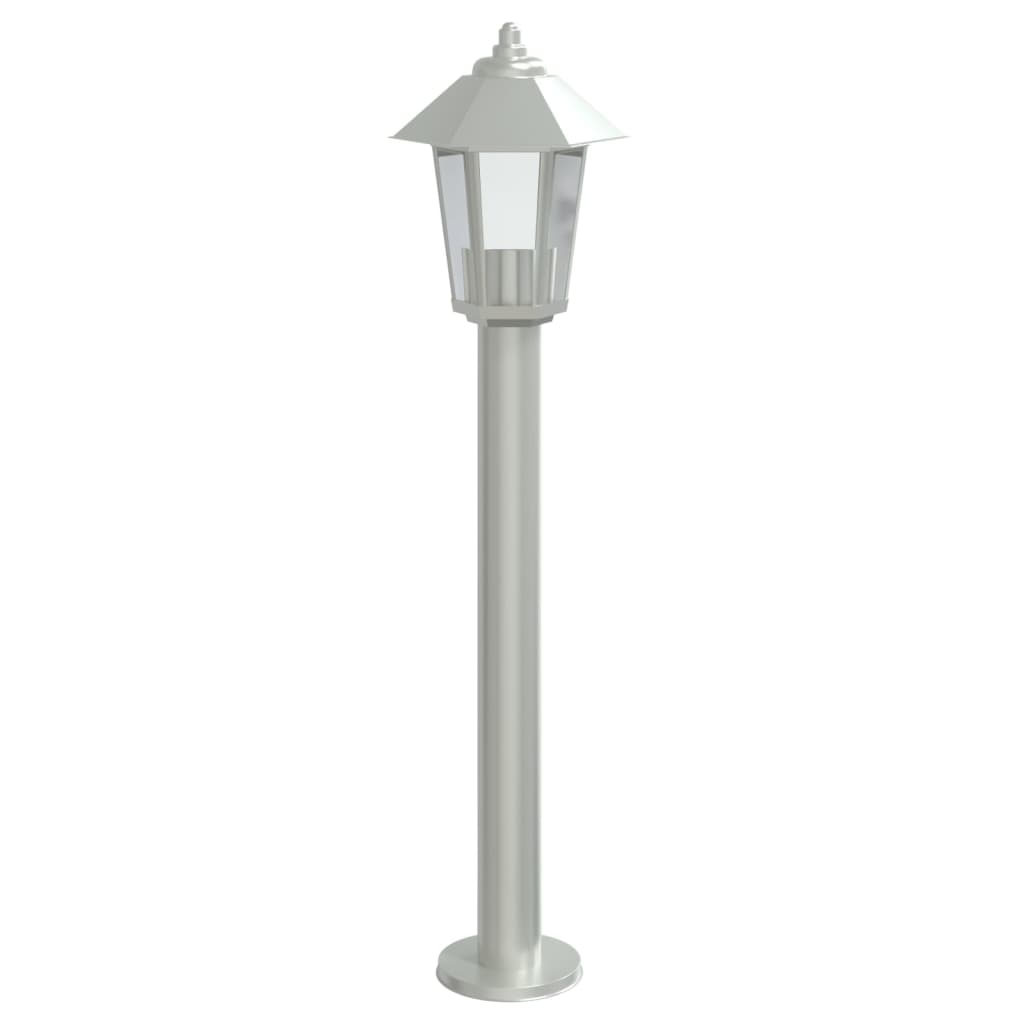 Lampada da Terra per Esterni Argento 80 cm in Acciaio Inox 4006381