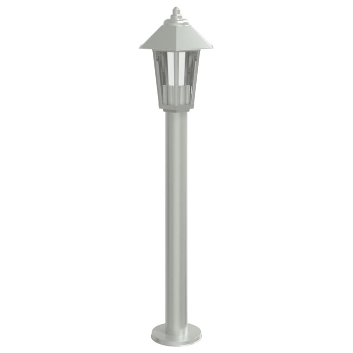 Lampada da Terra per Esterni Argento 80 cm in Acciaio Inox 4006381