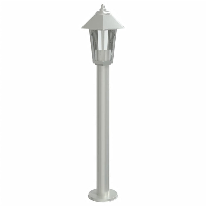 Lampade da Terra per Esterni 3 pz Argento 80 cm in Acciaio Inox 4006382