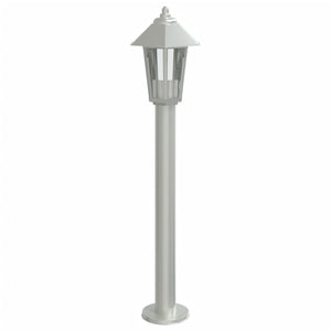 vidaXL Lampade da Terra per Esterni 3 pz Argento 80 cm in Acciaio Inox