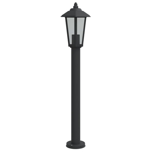 Lampada da Terra per Esterni Nera 80 cm in Acciaio Inox 4006385