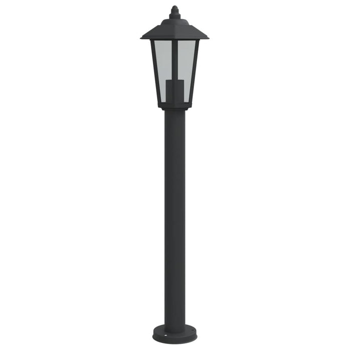 Lampada da Terra per Esterni Nera 80 cm in Acciaio Inox