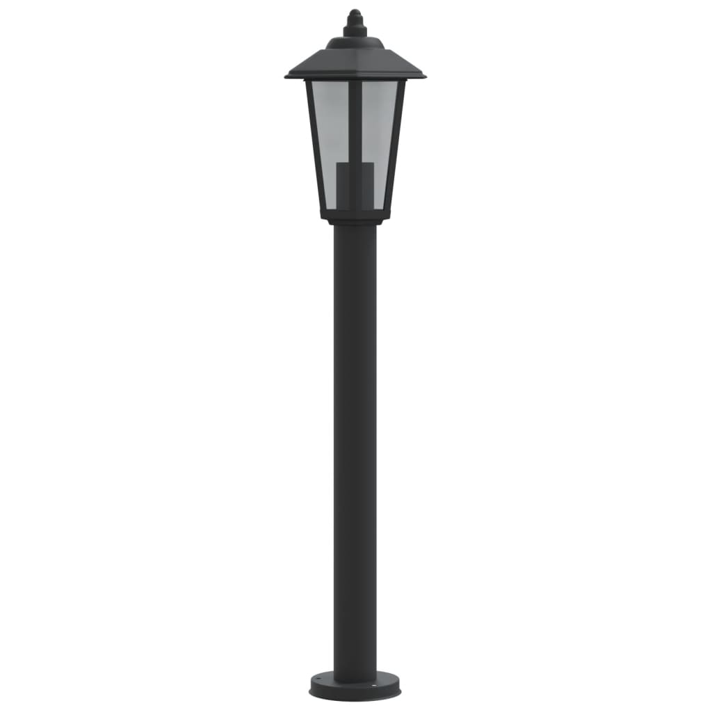 Lampada da Terra per Esterni Nera 80 cm in Acciaio Inox 4006385