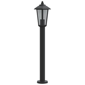 Lampada da Terra per Esterni Nera 80 cm in Acciaio Inox