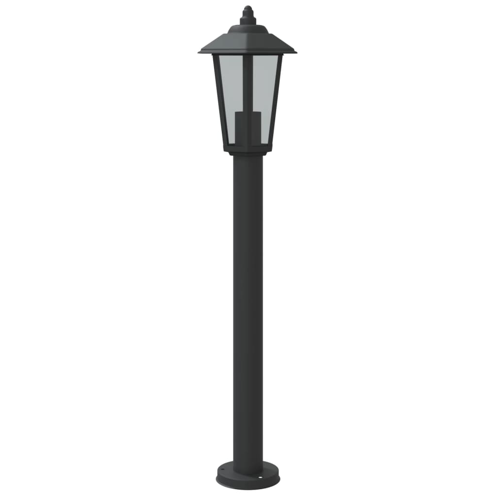 Lampada da Terra per Esterni Nera 80 cm in Acciaio Inox 4006385