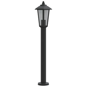 Lampade da Terra per Esterni 3 pz Nere 80 cm in Acciaio Inox