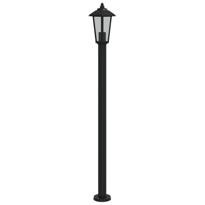 Lampada da terra per esterno 120 cm acciaio inox nero 02_0042507
