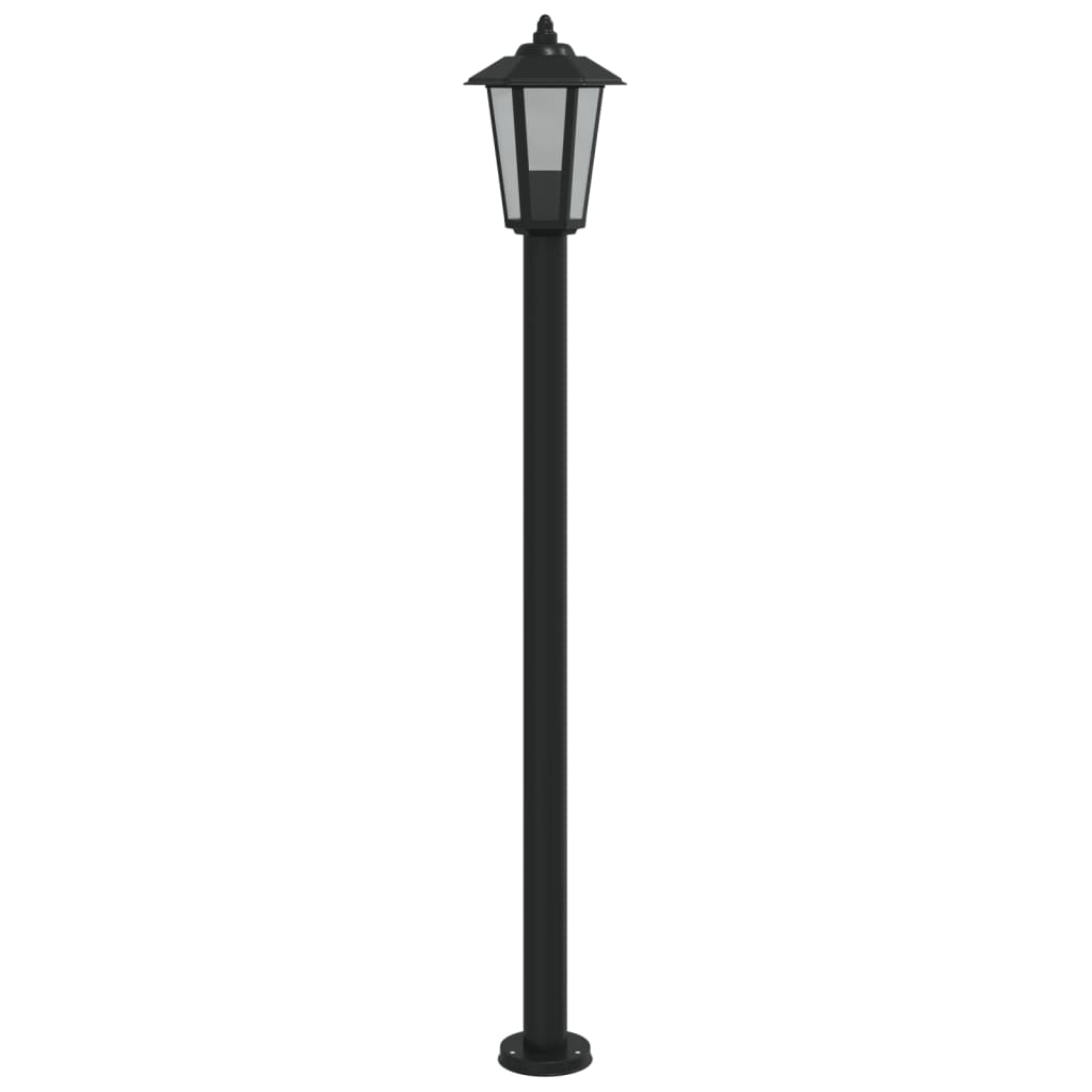 Lampada da terra per esterno 120 cm acciaio inox nero 02_0042507