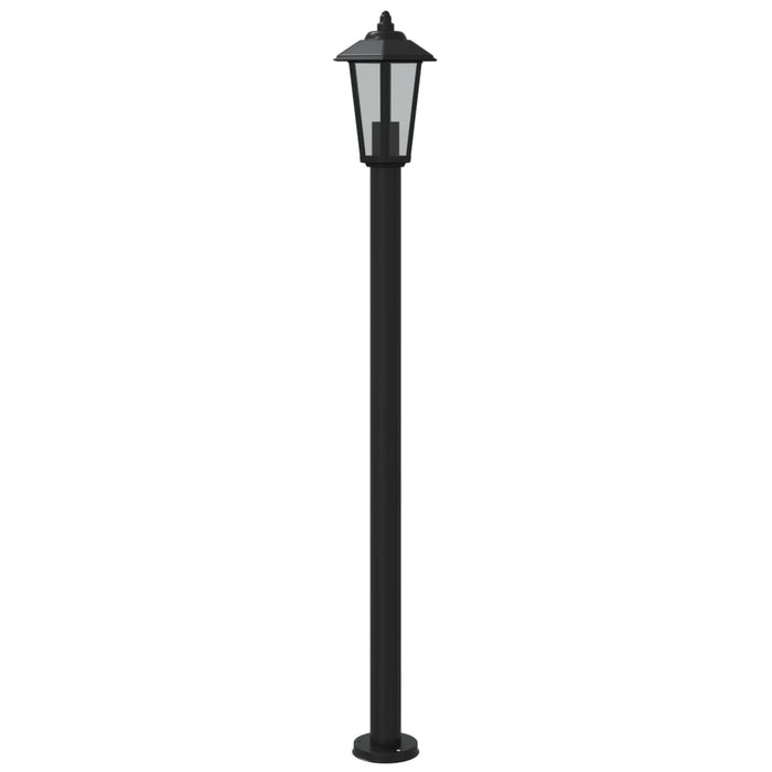 Lampade da Terra per Esterni 3 pz Nere 120 cm in Acciaio Inox 4006388
