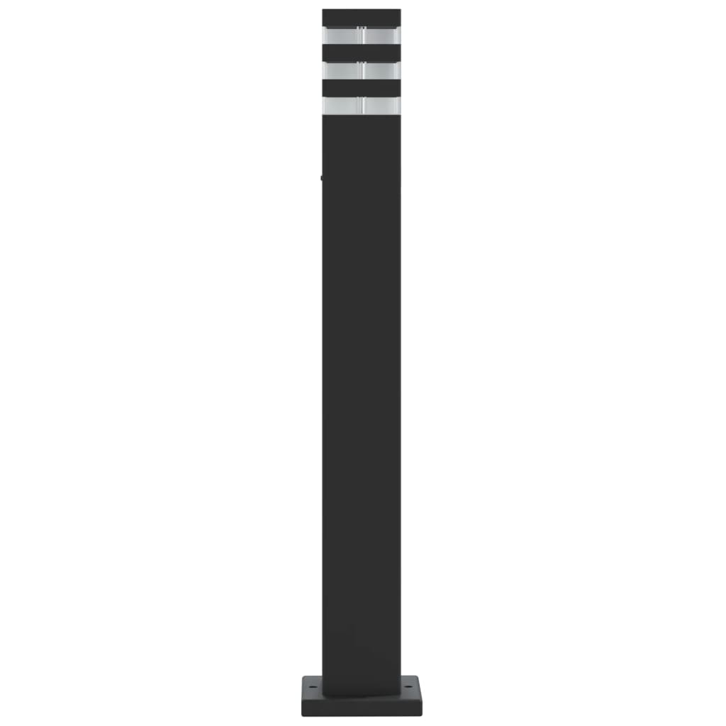 vidaXL Lampade da Terra per Esterni 3pz Nere 80 cm in Alluminio