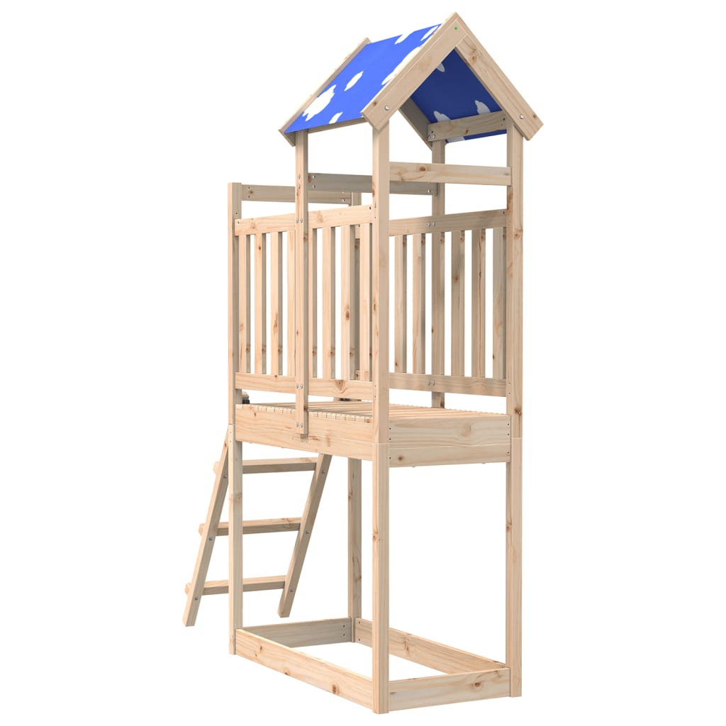 Torre Gioco con Scaletta 110,5x52,5x215cm Legno Massello Pino 845920