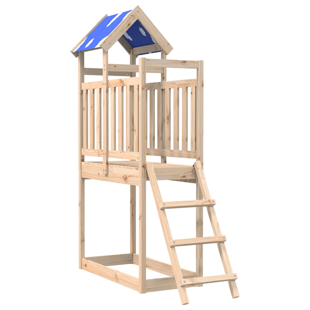 Torre Gioco con Scaletta 110,5x52,5x215cm Legno Massello Pino 845920