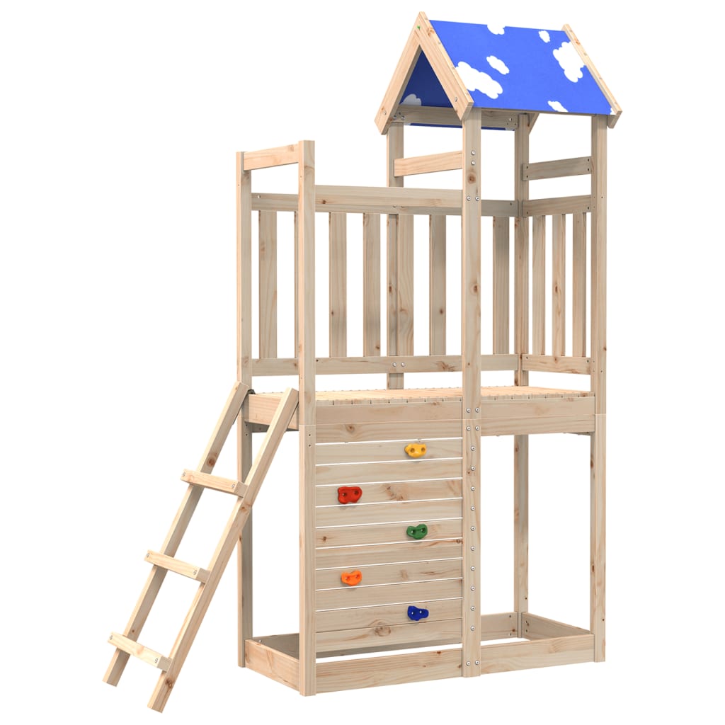 Torre da Gioco con Arrampicata 110,5x52,5x215 cm Massello Pino 845923