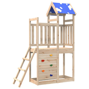 Torre da Gioco con Arrampicata 110,5x52,5x215 cm Massello Pino 845923