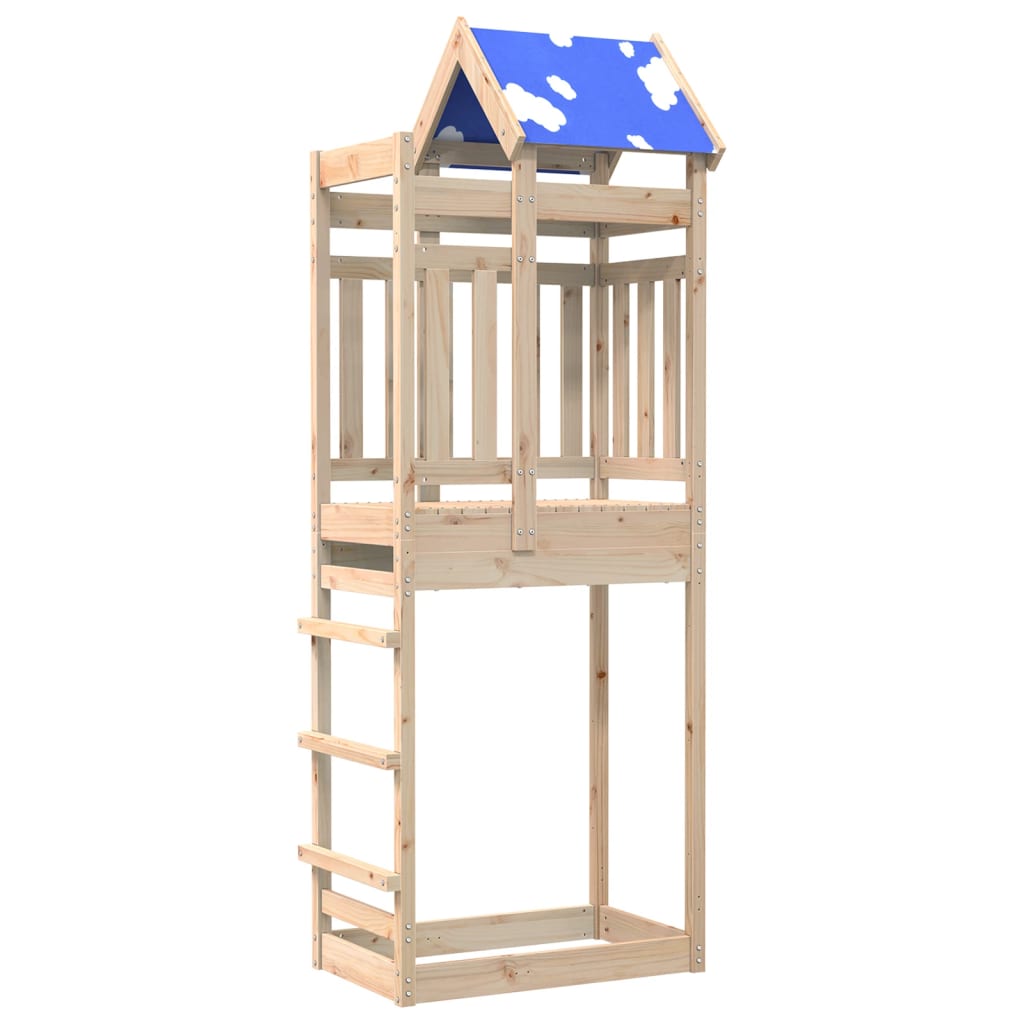 Torre da Gioco 85x52,5x239 cm in Legno Massello di Pino 845938