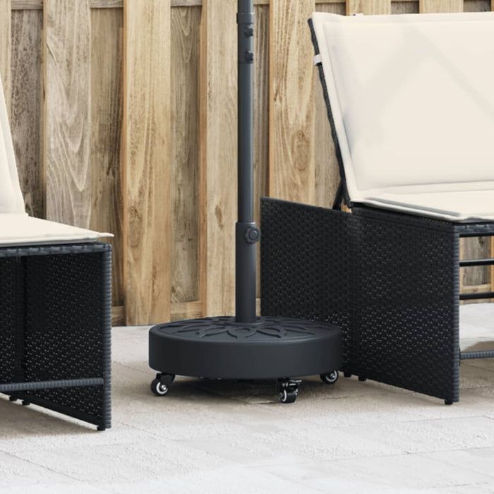 Base per Ombrellone con Ruote per Pali Ø38/48 mm 27 kg Rotonda 4007976