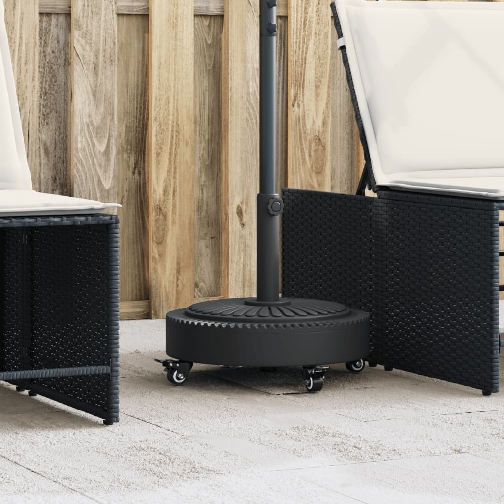 Base per Ombrellone con Ruote per Pali Ø38/48 mm 27 kg Rotonda 4007982