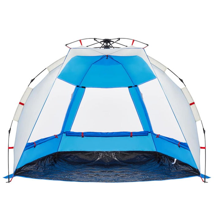 Tenda da Spiaggia 2Persone Azzurro Rilascio Rapido Impermeabile