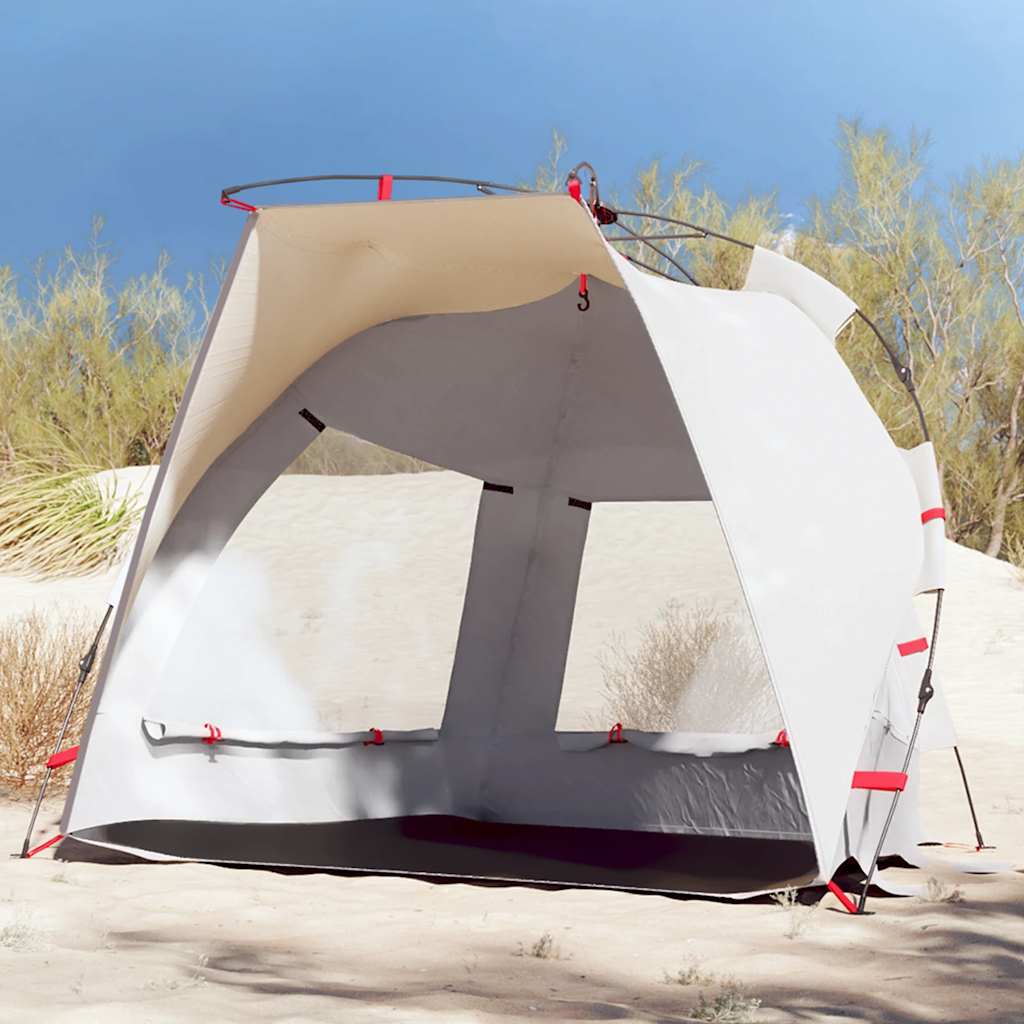 Tenda da Spiaggia 2 Persone Grigio Rilascio Rapido Impermeabile 4005292
