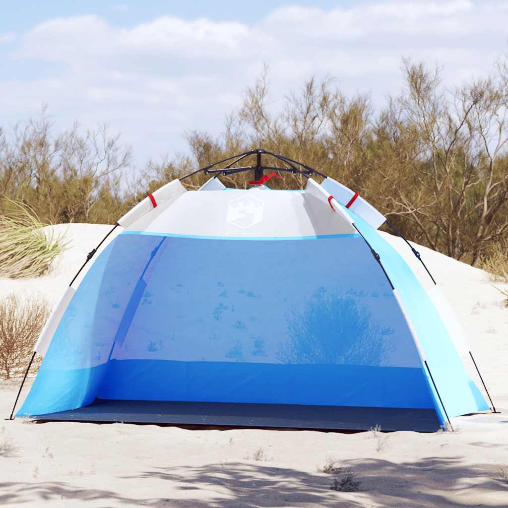 Tenda da Spiaggia 2Persone Azzurro Rilascio Rapido Impermeabile 4005293