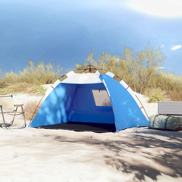 Tenda da Spiaggia 2Persone Azzurro Rilascio Rapido Impermeabile 4005296