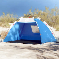 Tenda da Spiaggia 2Persone Azzurro Rilascio Rapido Impermeabile 4005296