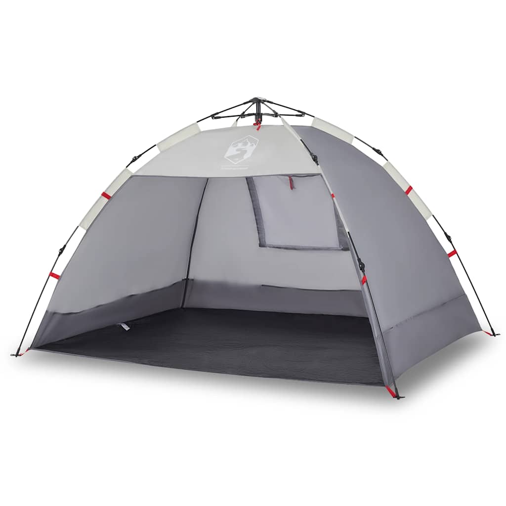 Tenda da Spiaggia 2 Persone Grigio Rilascio Rapido Impermeabile 4005298