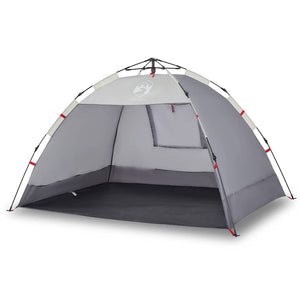 Tenda da Spiaggia 2 Persone Grigio Rilascio Rapido Impermeabile 4005298