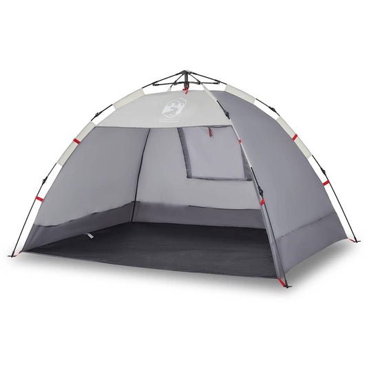 Tenda da Spiaggia 2 Persone Grigio Rilascio Rapido Impermeabile 4005298
