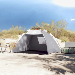 Tenda da Spiaggia 2 Persone Grigio Rilascio Rapido Impermeabile 4005298