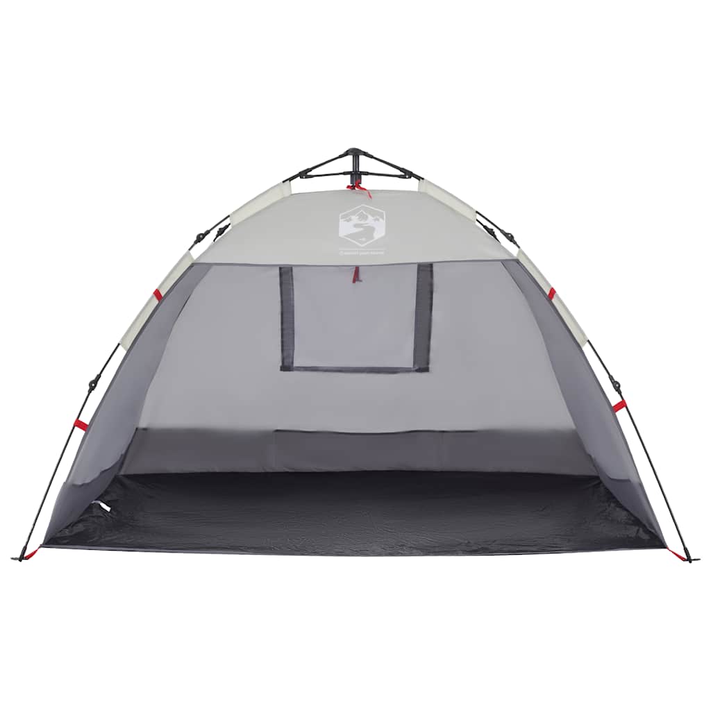 Tenda da Spiaggia 2 Persone Grigio Rilascio Rapido Impermeabile 4005298