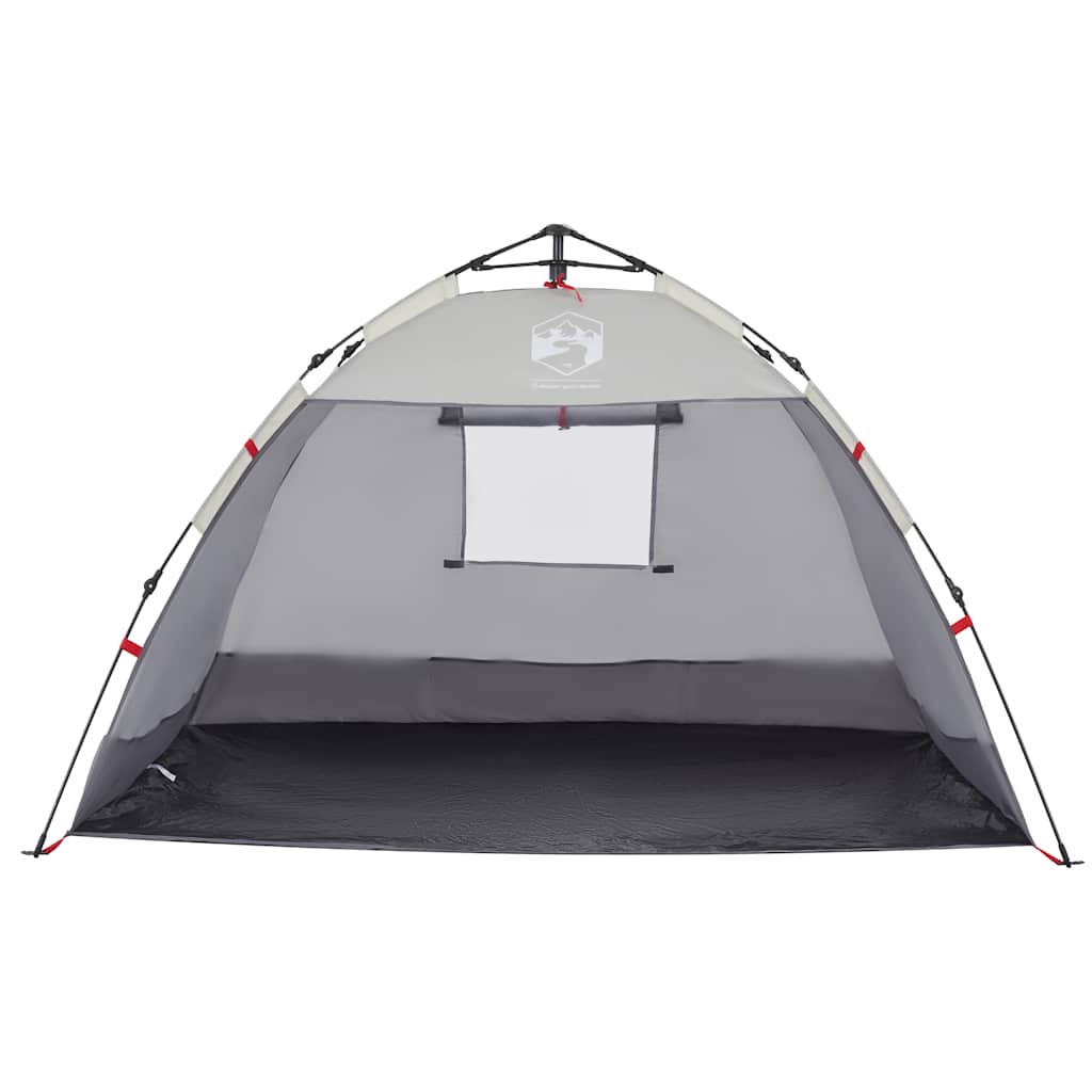 Tenda da Spiaggia 2 Persone Grigio Rilascio Rapido Impermeabile 4005298